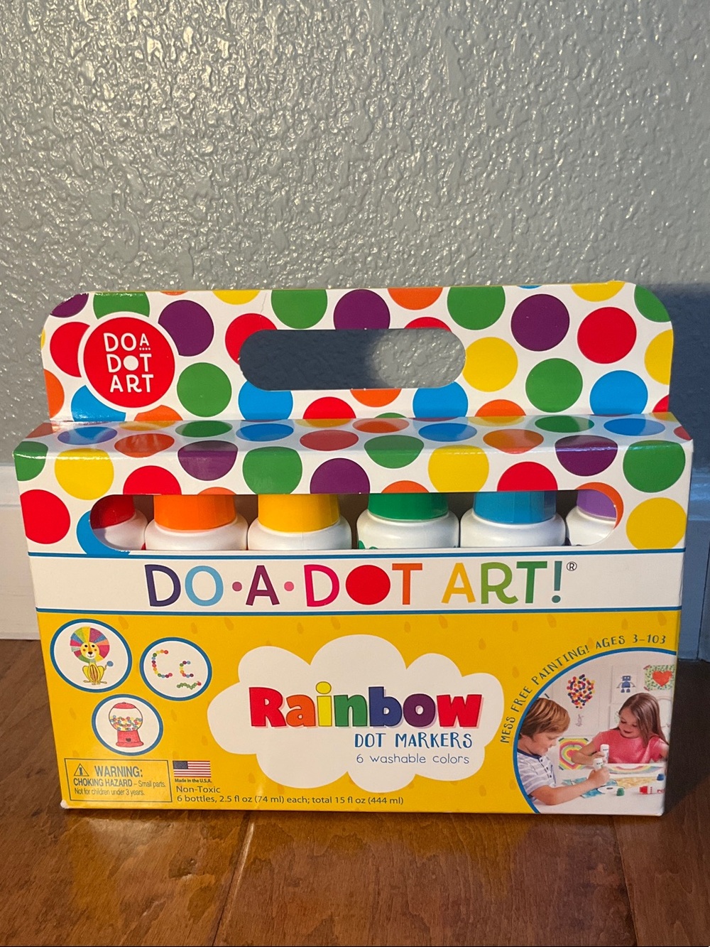 Rainbow Dot Markers - 6 Washable Colors NWT